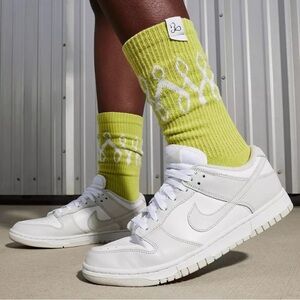 Nike Light Gray and White Low-Top Sneakers